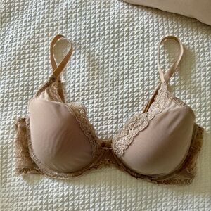 Natori Feathers Plunge T-Shirt Bra in Cafe